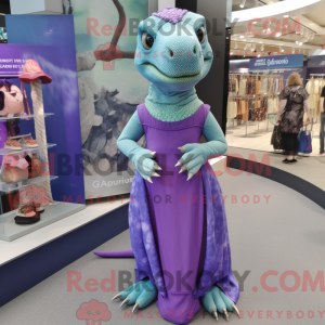 Purple Komodo Dragon mascot...