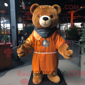 Rust Teddy Bear maskotka...