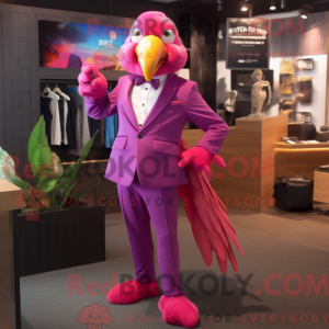 Magenta papegøye maskot...