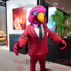 Magenta papegøye maskot...