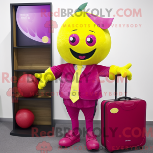 Magenta citron maskot...