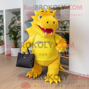 Gul Ankylosaurus maskot...