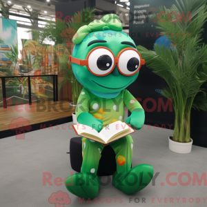 Green Clown Fish mascot...