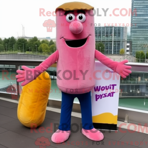 Pink Currywurst maskot...