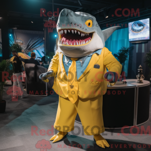 Gul Megalodon maskot...