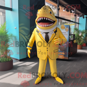 Gul Megalodon maskot...