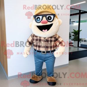 Beige Ice Cream mascot...