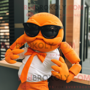 Orange Crab mascot costume...