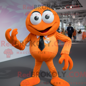 Oranje krab mascottekostuum...