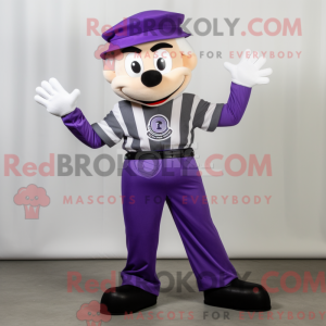 Lila Mime Maskottchen...