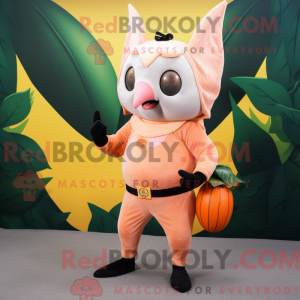 Peach Fruit Bat mascot...
