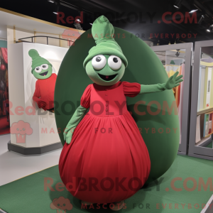 Red Green Bean mascot...