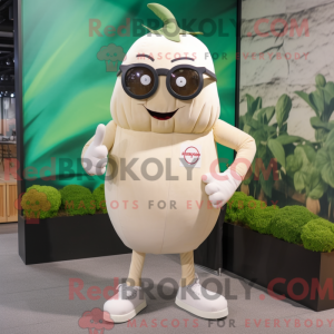 Beige Beet mascot costume...