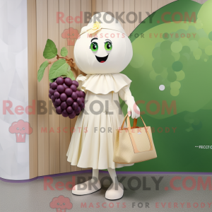 Cream Grape mascot costume...