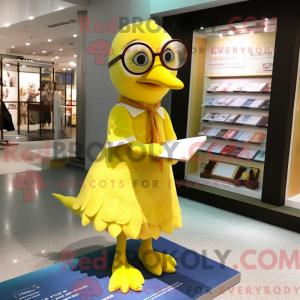 Yellow Gull mascot costume...
