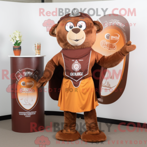 Brown Celtic Shield mascot...