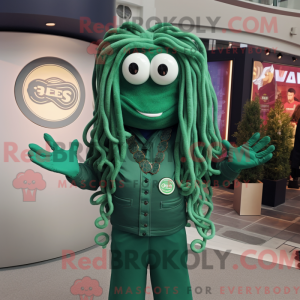 Grøn Medusa maskot kostume...