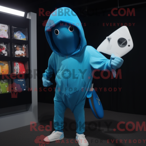 Cyan Knife Thrower mascot...