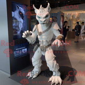 White Gargoyle mascot...