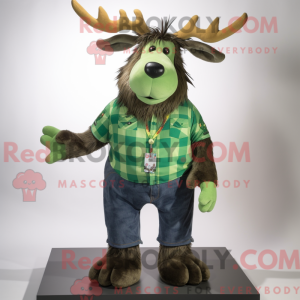 Green Moose mascottekostuum...