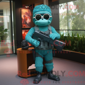 Teal Sniper Maskottchen...