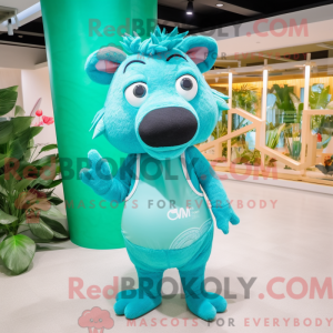 Cyan Wild Boar mascot...