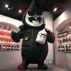 Black Bottle Of Milk mascot...