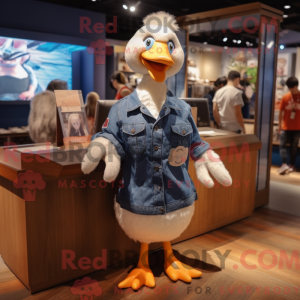 Navy Goose mascot costume...