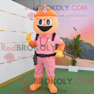 Peach Para Commando mascot...