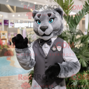 Gray Panther mascot costume...