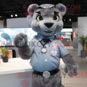 Gray Panther mascot costume...