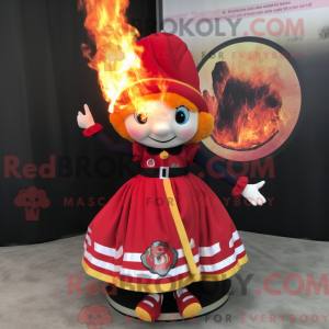 Fire Eater maskot kostume...