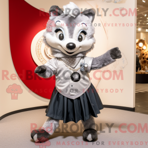 Silver Fox mascot costume...