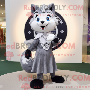 Silver Fox maskot kostume...