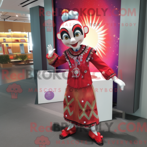 Akrobat maskot kostume...