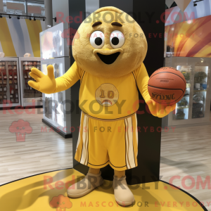 Gold Basketball Ball maskot...