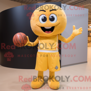 Gold Basketball Ball maskot...