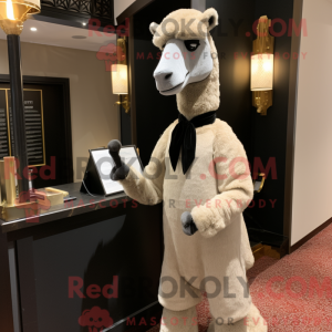 Grå Camel maskot kostume...