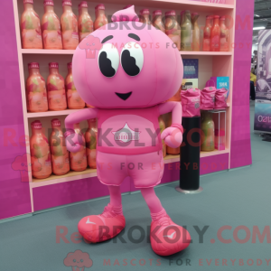 Pink Grenade mascot costume...