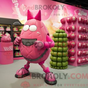 Pink Grenade mascot costume...