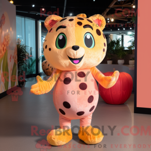 Peach Leopard mascot...