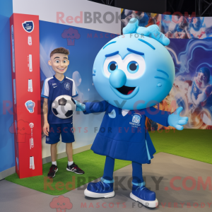 Postava maskota Blue Soccer...