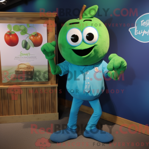 Turquoise Apple mascot...