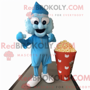 Sky Blue Pop Corn maskot...