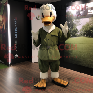 Olive Geese maskot drakt...