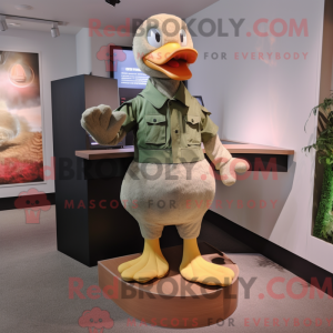Olive Geese maskot drakt...