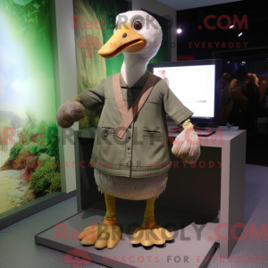 Olive Geese mascot costume...