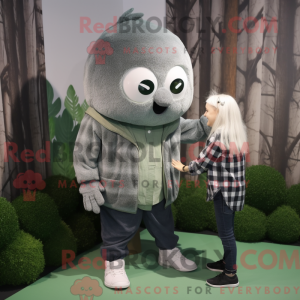 Postava maskota šedého...
