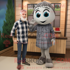 Gray Spinach mascot costume...