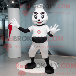 White Mime mascot costume...